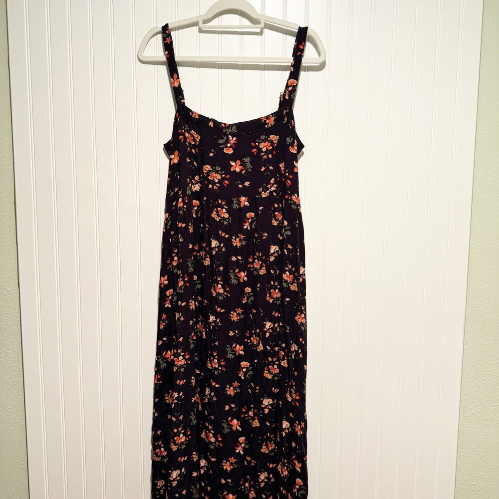 Natural Life Purple Floral Cami Dress Maxi Length Size Medium - Picture 2 of 9